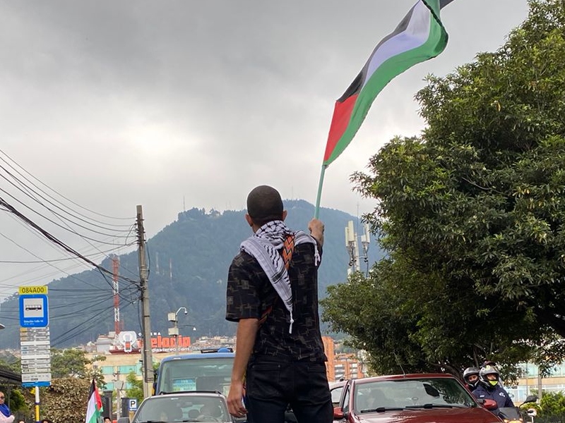 Manifestantes desarrollaron marcha a favor de Palestina en Bogotá - Doomo Editorial