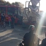 Grave accidente entre bus de TransMilenio y mezcladora se presentó en la Suba - Foto: Redes sociales