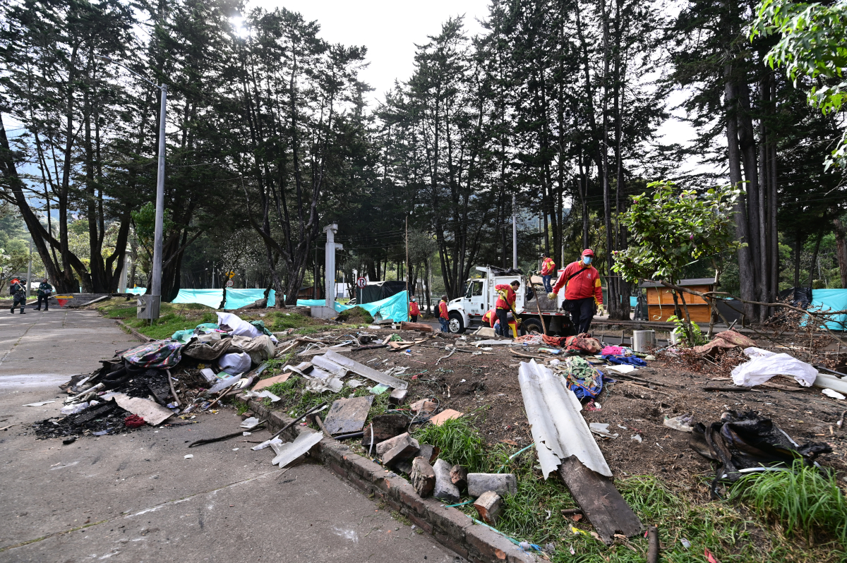 El Parque Nacional es uno de los principales espacios de recreación de Bogotá. Por lo cual la ciudadanía exigía acciones gubernamentales para dar garantías al pueblo emberá pero también recuperar el espacio del parque - Foto: IDRD