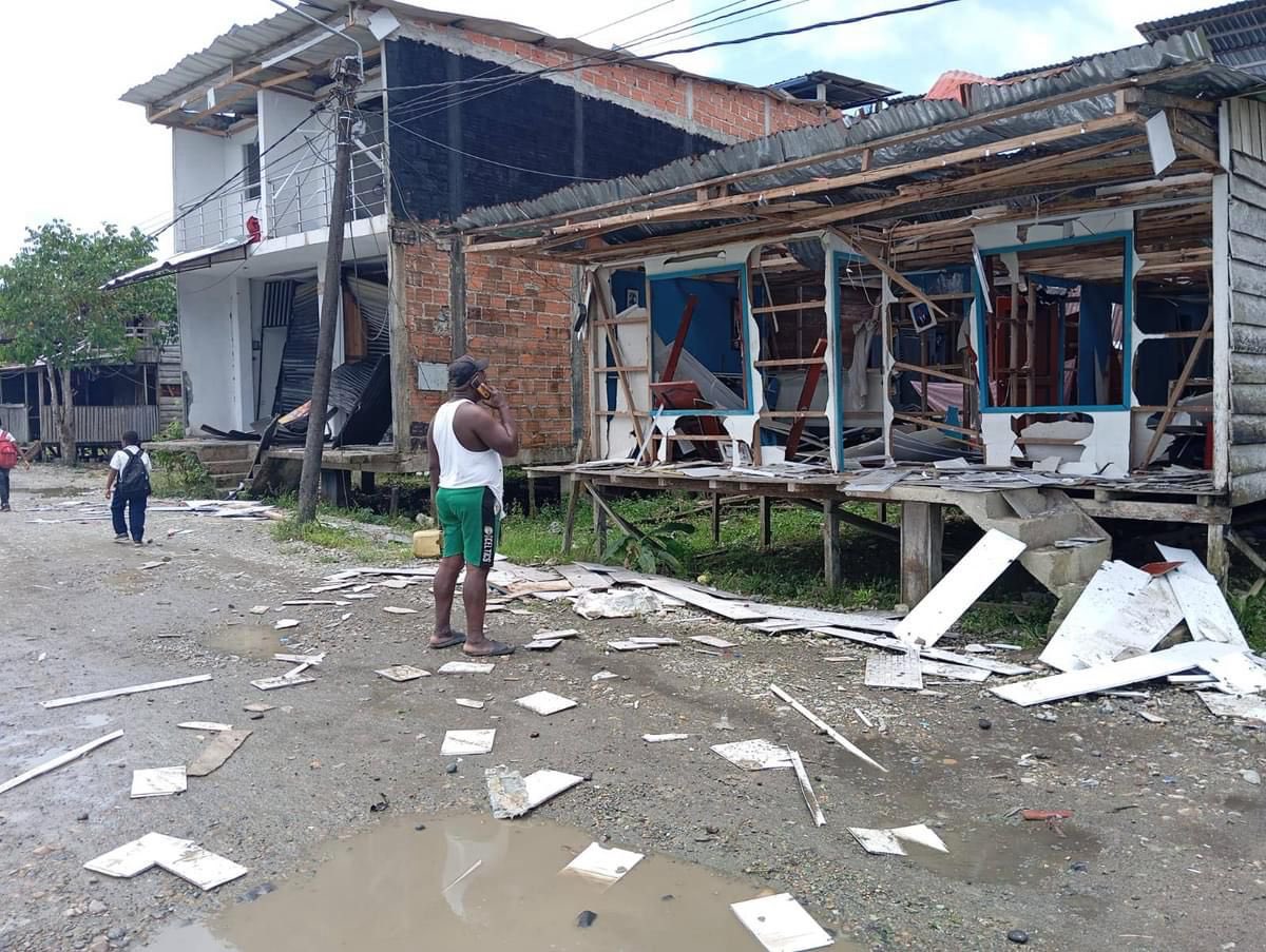 Habitantes de Timbiquí, Cauca indicaron que creyeron que ocurría un terremoto, por el ruido causado por la explosión - Foto: Cortesía