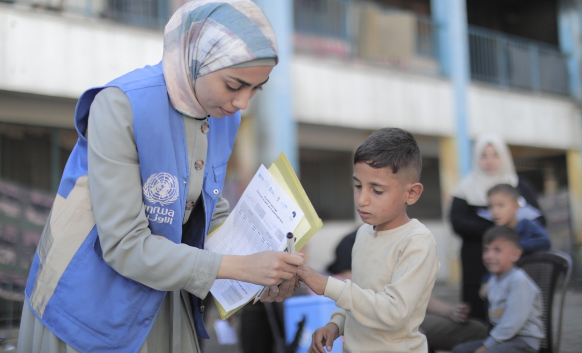 La UNRWA ha sido fundamental para paliar la grave situación humanitaria de las y los refugiados palestinos en varios países. Recientemente lideraron la campaña de vacunación contra la polio - Foto: UNRWA