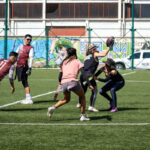 El flag football nació en Estados Unidos al igual que el conocido fútbol americano. Podría ser deporte olímpico en Los Ángeles 2028, y Bogotá podría asistir a esa cita olímpica - Foto: IDRD