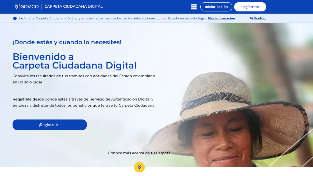 La Carpeta Ciudadana ha estado sujeta a controversias sobre el manejo de la privacidad que daría el gobierno a los datos personales. Así como la custodia que daría a los mismos - Foto: Captura Sitio Web Carpeta Ciudadana