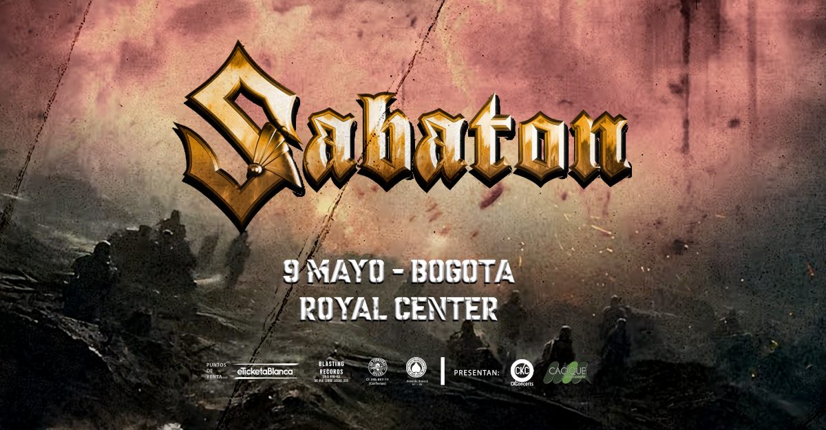 Sabaton, es uno de los referentes del power metal y es mundialmente conocido por sus letras sobre conflictos bélicos - Foto: Cacique Entertainment