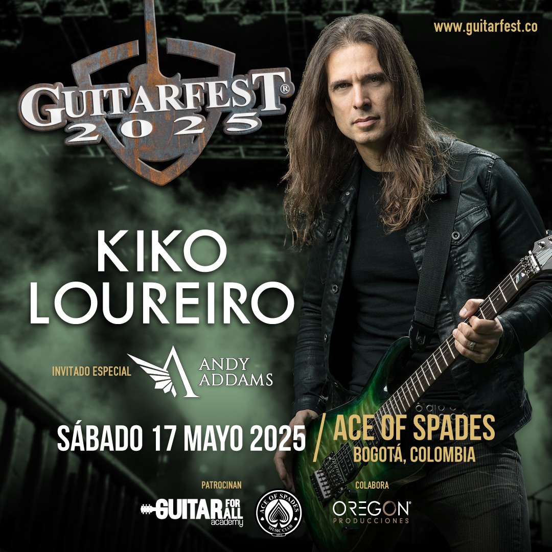 Kiko Loureiro y Andy Addams estarán en el GuitarFest 2025 el próximo 17 de mayo - Foto: Oregon Producciones