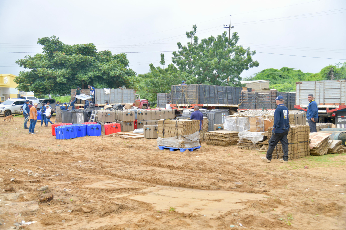 Este nuevo hospital de campaña temporal será fundamental para atender las emergencias derivadas del cambio climático. Por ahora estará en la Alta Guajira para apoyar a la población afectada por las sequías - Foto: UNGRD