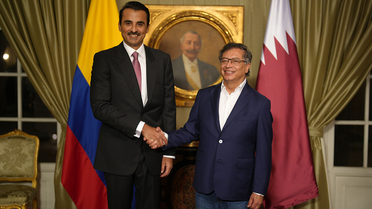 En noviembre pasado su Alteza el Jeque Tamim bin Hamad Al-Thani, Emir del Estado de Qatar, visitó Colombia - Foto: Archivo/Juan Diego Cano/Presidencia