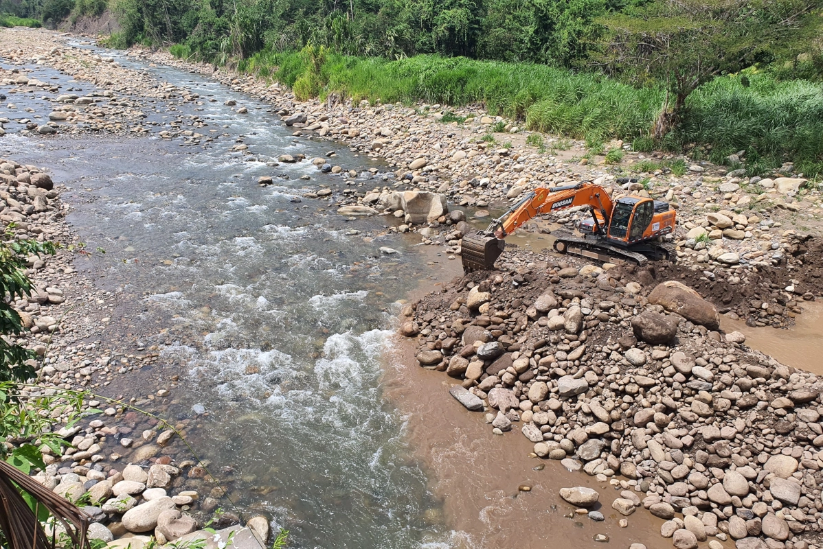 Estos trabajos son clave para mitigar el riesgo y proteger al municipio de cara a la temporada de lluvias. - Foto: UNGRD