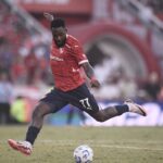 Álvaro Angulo abrió la senda del triunfo de Independiente - Foto: Tomada de @Independiente