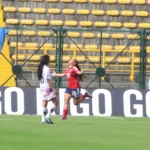 Paula Macías anotó el quinto gol que selló la goleada de Medellín a Fortaleza en la Liga Femenina - Foto: Ronald Cano