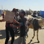 Según informes de la ONU, aproximadamente 500,000 gazatíes enfrentan condiciones cercanas a la hambruna debido al bloqueo impuesto por Israel desde marzo. La distribución de ayuda por parte de GHF, aunque bienvenida por algunos, es insuficiente para cubrir las necesidades de la población - Foto: AFP