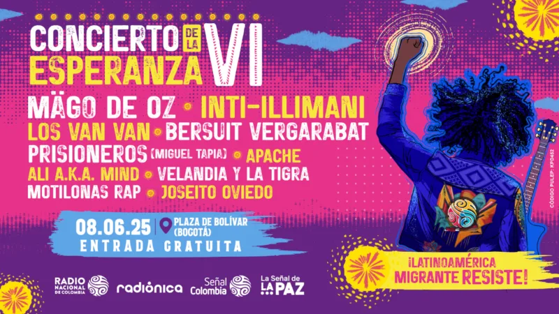 El concierto estará disponible para todo el país a través del canal de televisión Señal Colombia, las emisoras Radio Nacional de Colombia y Radiónica, y también en la plataforma gratuita de streaming RTVCPlay - Foto: RTVC