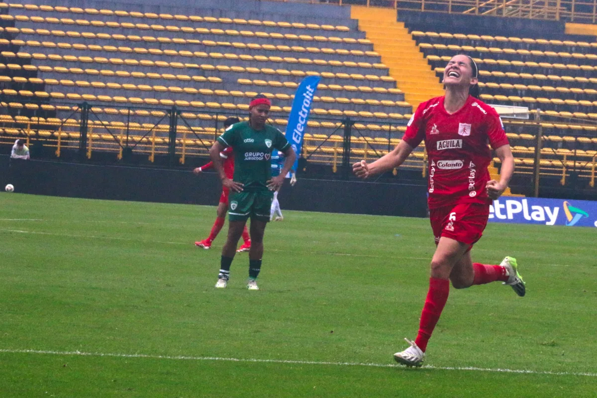Mariana Muñoz, anotó el primer gol de América de Cali en la victoria 2-1 sobre La Equidad - Foto: Ronald Cano