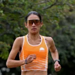 Luego de representar a Colombia en sus terceros Juegos Olímpicos (París 2024), Angie cerró la temporada 2024 con victorias en la Media Maratón de Cúcuta, la Media Maratón de Bucaramanga y la Carrera de Cajicá - Foto: Equipo Porvenir