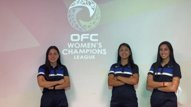 Tres árbitras sudamericanas están representando a Sudamérica en la OFC Women’s Champions League 2025, torneo de clubes femeninos de Oceanía que se disputa del 4 al 17 de mayo en Tahití - Foto: Conmebol