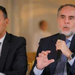 Los ministros de Defensa, Pedro Sánchez, y del Interior, Armando Benedetti, anunciaron las medidas de seguimiento y de seguridad para los actores del proceso electoral del 2026. - Foto: Ovidio González/Presidencia