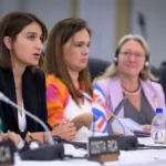 la Canciller colombiana insistió en que los desafíos actuales del continente no se resuelven con buenas intenciones, sino con voluntad política y cooperación real: “América no necesita más discursos grandilocuentes: necesita acciones concretas, decisiones valientes y una voluntad política que esté a la altura del sufrimiento y la esperanza de nuestros pueblos” - Foto: Cancillería
