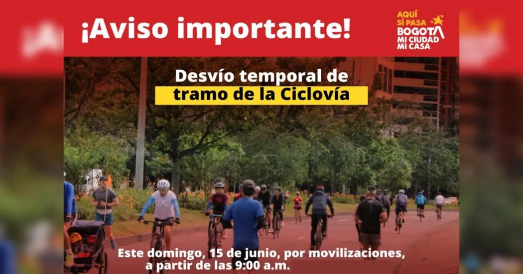 Te recomendamos tomar vías alternas y planificar tu ruta para que no tengas contratiempos en tu recorrido. - Foto: IDRD