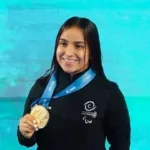 Sara del Pilar Vargas Blanco (clase S7), fue la gran figura, al conseguir las tres medallas de oro. La primera en la Final A de los 100 metros espalda clases S6-S14. Sara sumó 847 puntos (con 1:26.47 m), contra 828 de la independiente Varvara Kniazeva, clase S11 (con 1:21.51), y los 814 de la tailandesa Nattharinee Khajhonmatha, clase S14 (con 1:13.54) - Foto: IDRD