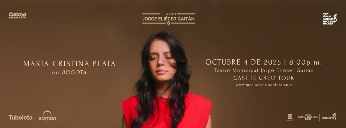 Posicionándose una de las voces más destacadas de la nueva música latinoamericana, se presentará el 4 de octubre de 2025 en el Teatro Municipal Jorge Eliécer Gaitán para presentar en vivo su más reciente álbum, Casi Te Creo con los sonidos del bolero, las rancheras, la música andina colombiana y el pasaje llanero - Foto: Vipress