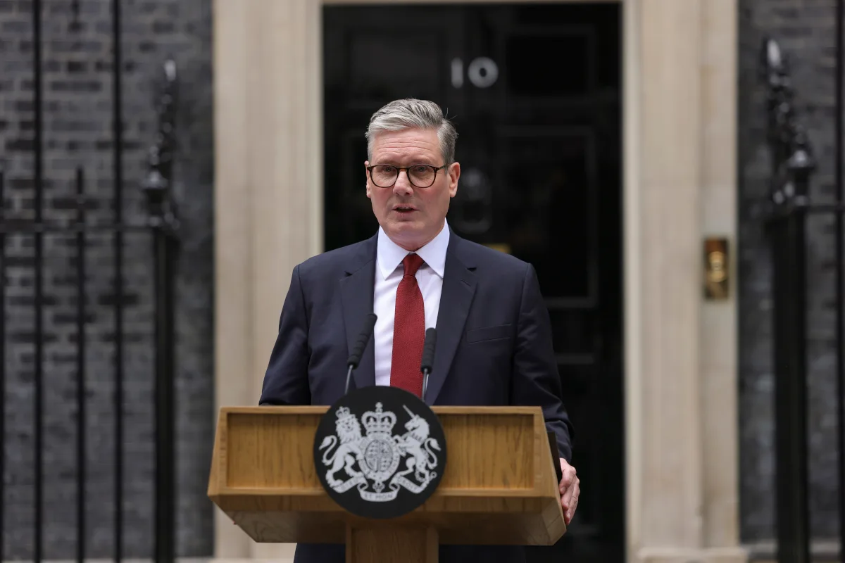 Starmer describió el reconocimiento como necesario dado que “la idea de una solución de dos estados se ve más lejos hoy que en años” y afirmó que la autodeterminación palestina es un “derecho inalienable” que no depende de ninguna postura externa - Foto: Kirsty O'Connor / No 10 Downing Street