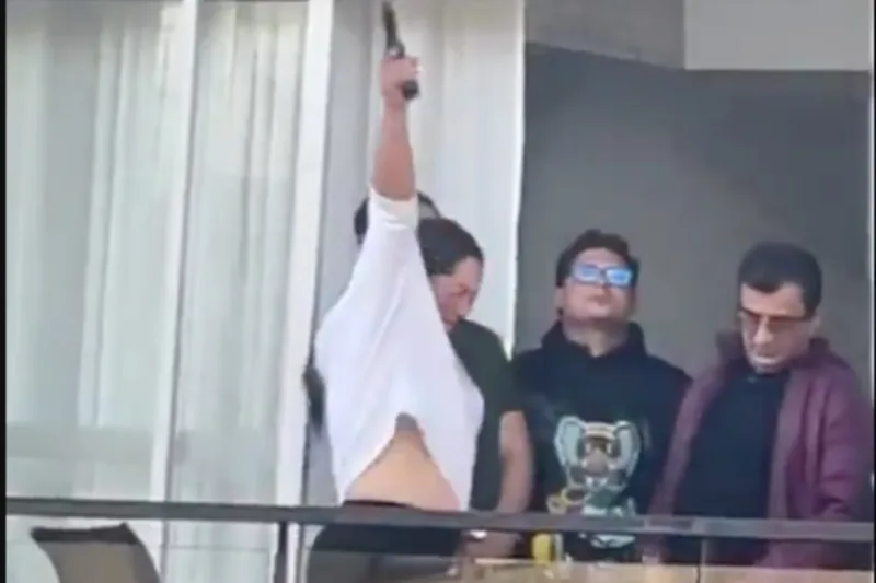 Disparos al aire durante reunión social generan pánico en conjunto residencial de Mazurén - Foto: Captura de video