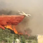 Las altas temperaturas también provocaron incendios forestales en regiones como Aude (sur de Francia), lo que desató evacuaciones y se asociaron a la ola de calor - Foto: Meteo France