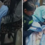 Patrulleras de la Policía asisten parto de emergencia en San Victorino - Foto: Captura de video