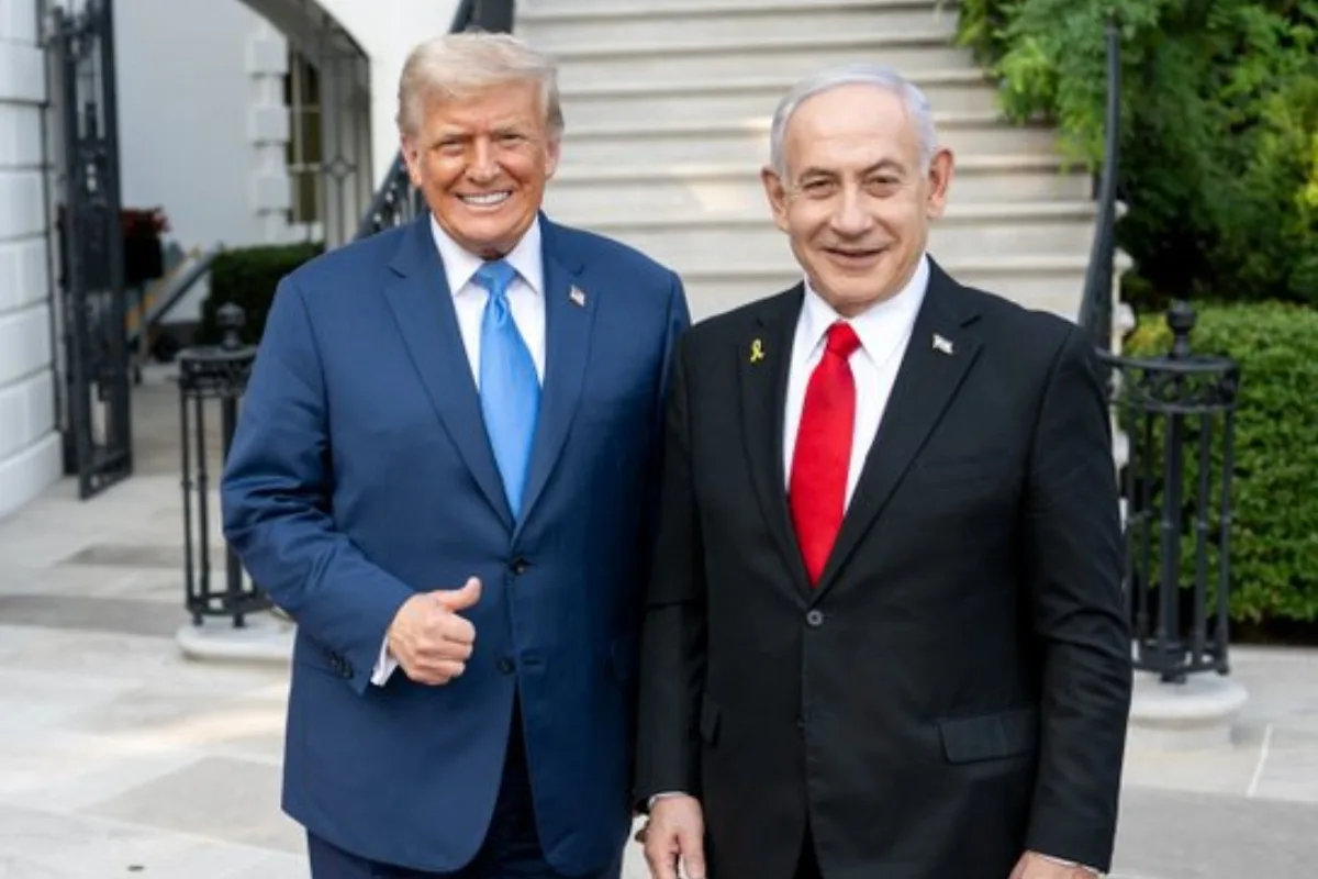 Trump y Netanyahu discuten plan de tregua en Gaza y posible reubicación de palestinos - foto: Tomada de @WhiteHouse