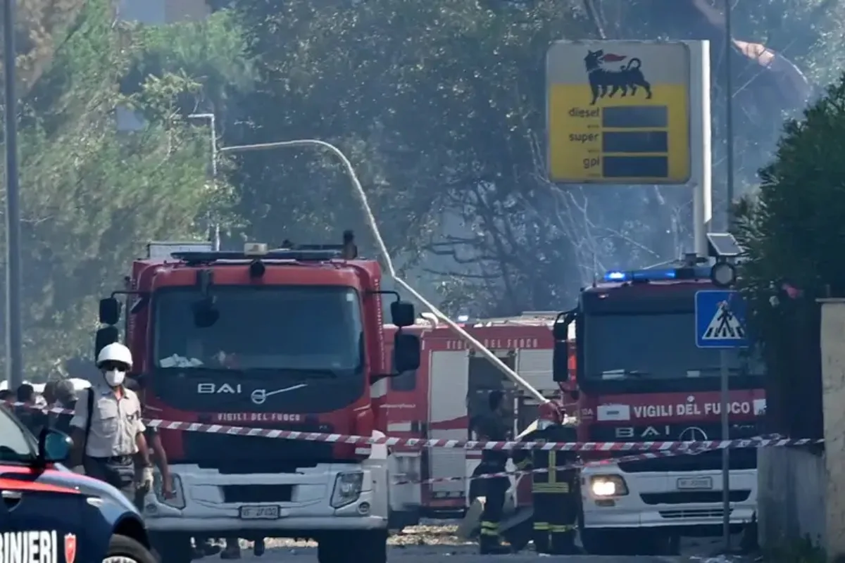 Explosión en gasolinera de Roma deja al menos 45 heridos, incluidos miembros de cuerpos de seguridad - Foto: Tomada de Redes Sociales