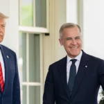 Carney argumentó que la situación humanitaria en Gaza es insostenible y afirmó que ese reconocimiento es parte esencial de una diplomacia que busque la solución de dos estados. Advirtió que la Autoridad Palestina debe comprometerse con elecciones libres en 2026 y la desmilitarización del nuevo estado - Foto: Casa Blanca