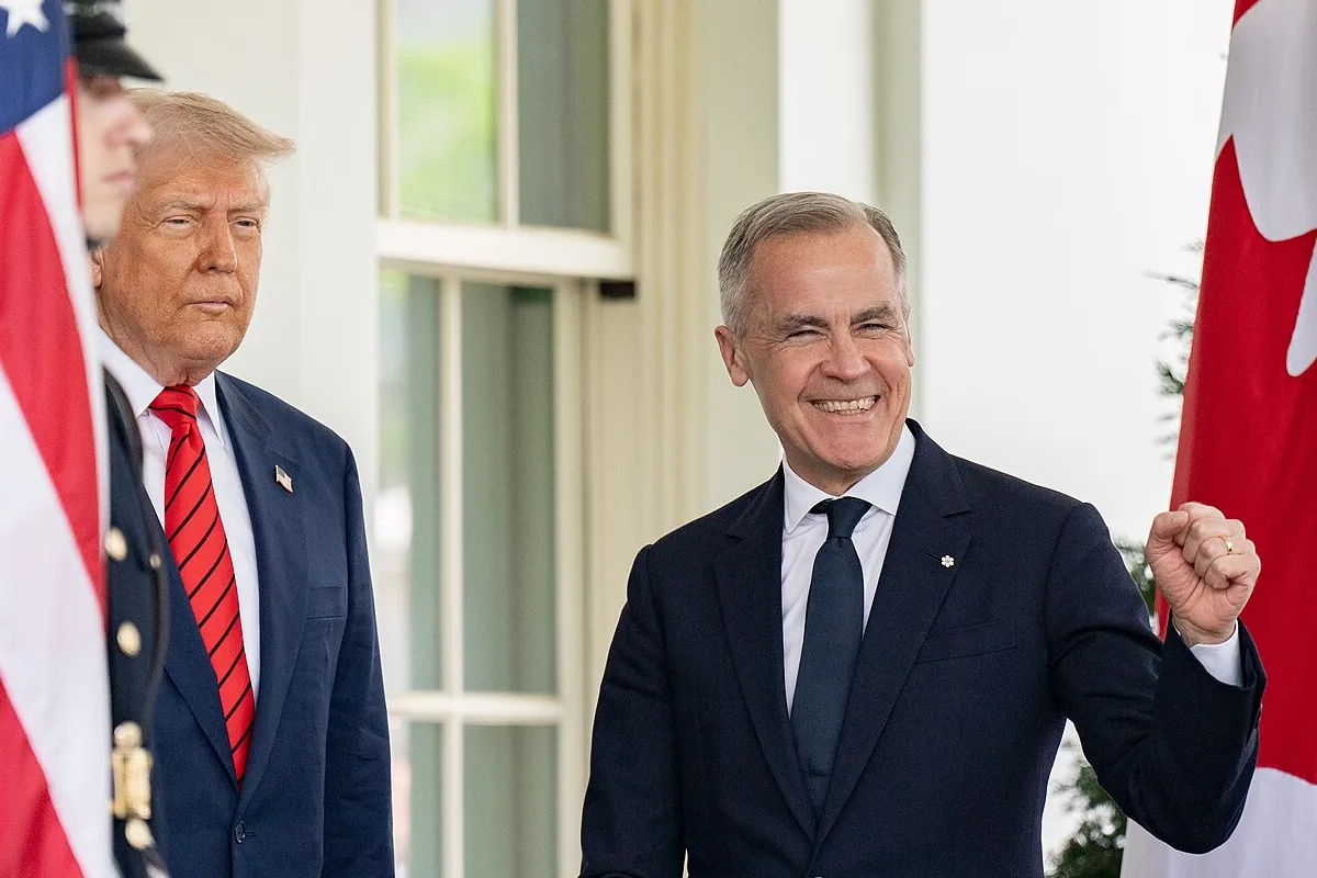 Carney argumentó que la situación humanitaria en Gaza es insostenible y afirmó que ese reconocimiento es parte esencial de una diplomacia que busque la solución de dos estados. Advirtió que la Autoridad Palestina debe comprometerse con elecciones libres en 2026 y la desmilitarización del nuevo estado - Foto: Casa Blanca