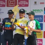 El podio final quedó conformado por Rodrigo Contreras en el primer lugar, seguido por Diego Camargo (Team Medellín-EPM) a 53 segundos, y Yeison Reyes (Orgullo Paisa) completando el tercer escalón - Foto: Ronald Cano