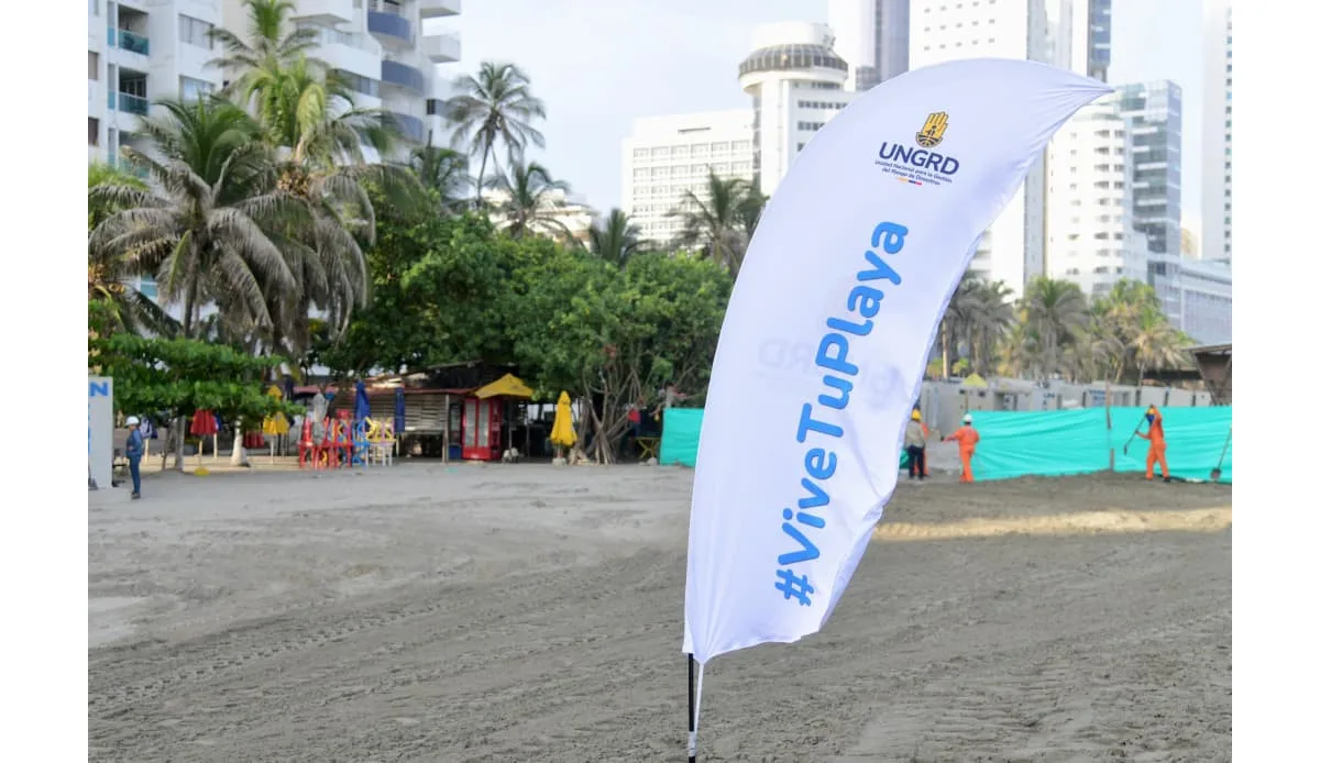 Hoy, Playa 3 ofrece más de 60 metros de ancho, una dimensión que refuerza la protección de la ciudad frente al aumento del nivel del mar y, al mismo tiempo, crea un espacio más amplio y seguro para el disfrute de locales y visitantes - Foto: UNGRD