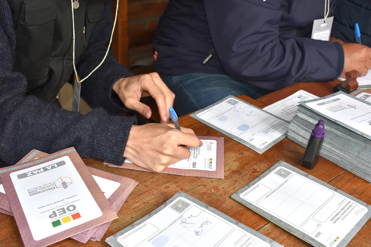 Las encuestas muestran que ninguno de los candidatos alcanza el 50 %, lo que implica que lo más probable es que las elecciones se diriman en una segunda vuelta el 19 de octubre - Foto: PNUD Bolivia