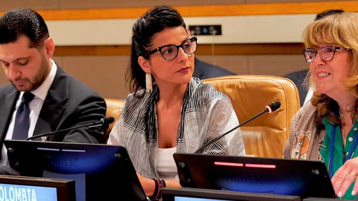​​Durante la Asamblea General de Naciones Unidas y la Semana del Clima, la ministra de Ambiente y Desarrollo Sostenible (e), Irene Vélez Torres, presentó la propuesta de Colombia integrar la biodiversidad a la agenda climática global - Foto: Ministerio de Ambiente