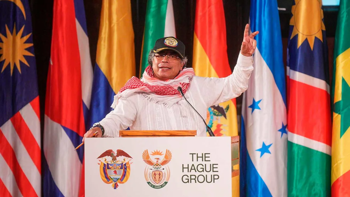 ​​​Al cierre de su agenda en nueva York, el presidente Gustavo Petro participó en un evento en el que dijo que, más que palabras, hoy se requieren acciones eficaces que conduzcan a la paz en Gaza - Foto: Presidencia