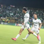 Fernando Mimbacas colaboró con dos tantos a la goleada de Deportivo Cali sobre La Equidad - Foto: Ronald Cano