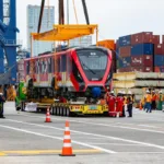 Primeros vagones del Metro de Bogotá inician traslado hacia la capital - Foto: Cortesía