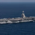 El despliegue del USS Gerald R. Ford en el Caribe, junto con la escalada militar venezolana y las amenazas estadounidenses a Colombia, reflejan una etapa de alta tensión en América Latina - Foto: U.S. Navy