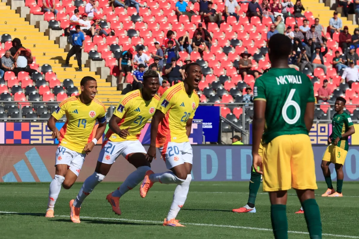 Colombia Sub-20 avanza a cuartos de final del Mundial de Chile tras vencer 3-1 a Sudáfrica - Foto: @FCFSeleccionCol