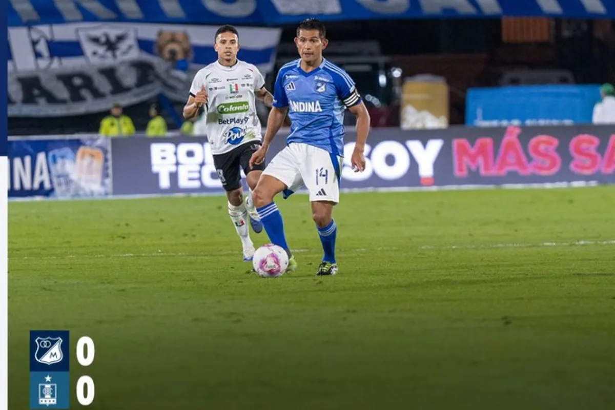 Millonarios y Once Caldas empatan en un partido sin brillo que complica su futuro en la Liga - Foto: @MillosFCoficial
