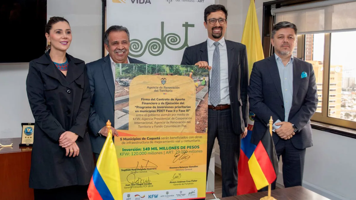 ​​El convenio, firmado con el el Banco de Desarrollo de Alemania, contribuye a construir la paz en los territorios PDET - Foto: ART