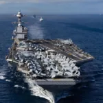 El anuncio se da en un contexto de fuerte despliegue militar por parte de Estados Unidos en la región: entre las piezas más visibles está la llegada planificada del portaaviones USS Gerald R. Ford al Caribe, lo que refuerza la capacidad de proyección naval norteamericana - Foto: U.S. Navy