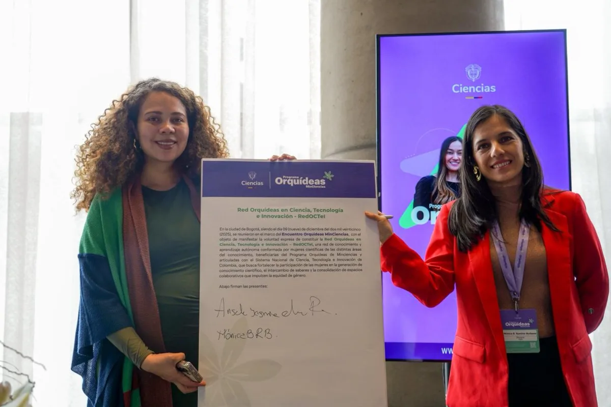 Durante los días 9 y 10 de diciembre, doctoras y jóvenes investigadoras de las distintas cohortes del programa participaron en una agenda que incluyó la presentación de las ganadoras 2025, la socialización de proyectos científicos enmarcados en las cinco misiones estratégicas y un espacio de networking orientado al sector empresarial - Foto: Minciencias