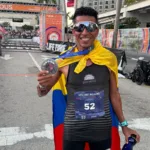 El bogotano marcó los siguientes parciales: sobre el kilómetro 5 un registro de 15 minutos y 31 segundos, en el kilómetro 10 un tiempo de 30 minutos y 50 segundos, para el kilómetro 15 marcó 46 minutos con 42 segundos. En el kilómetro 20 su guarismo fue de 1 hora, 2 minutos y 20 segundos - Foto: Equipo Porvenir