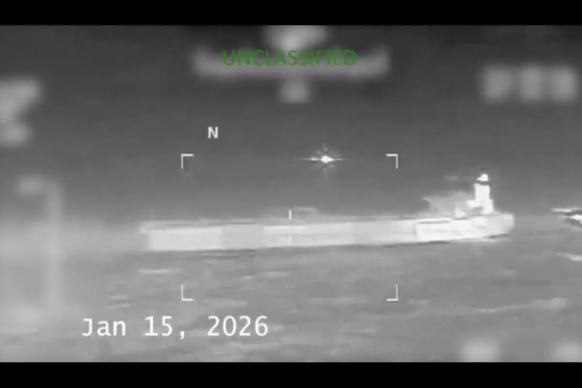 Estados Unidos incautó el petrolero Verónica en el Caribe como parte de las operaciones para hacer cumplir sanciones contra Venezuela y controlar exportaciones de petróleo en medio de tensiones políticas - Foto: Captura de video