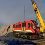 El tren número cuatro del Metro pasará por varias pruebas antes de circular por un tramo del viaducto en los próximos meses - Foto: Metro de Bogotá