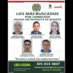La Policía Metropolitana de Bogotá publicó el cartel de los más buscados contra la banda criminal ‘Los Egolios’, acusada de homicidio y millonarios hurtos en varias localidades - Foto: Cortesía
