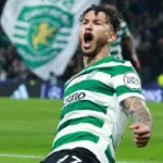 Luis Javier Suárez fue la figura del Sporting Lisboa ante el PSG con un doblete en Champions League - Foto: @LigadeCampeones